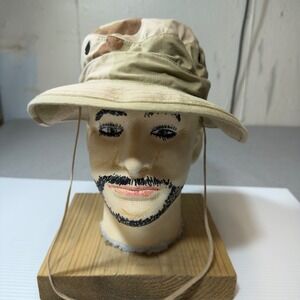 US Military Boonie Hat Color Desert Camo Ripstop Sun Hat Size 7 1/8 Made in USA